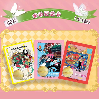 Miyazaki SANYING V2 series collectible card/heal the world 12bags 1 box card Series unboxing card game 1bag 2PCS Card Ornement Gift collection For Use 15 Years