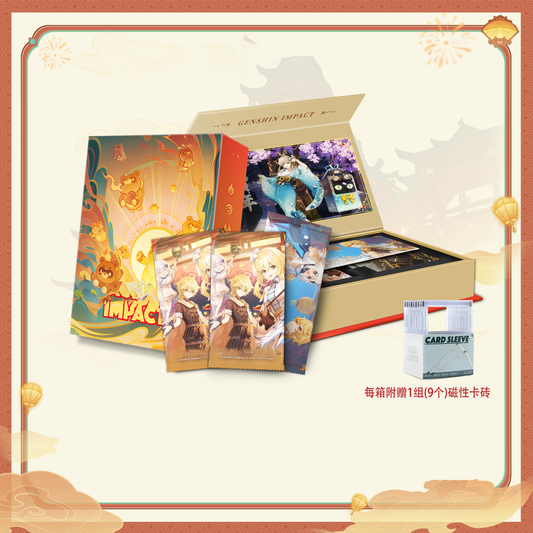 Genshin WANKATANG V5 series collectible card/Genshin card 12bags 1 box card Series unboxing card game 1bag 2PCS Card Ornement Gift collection For Use 15 Years